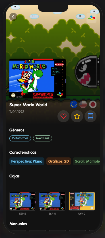 RetroAffinity — Vista móvil